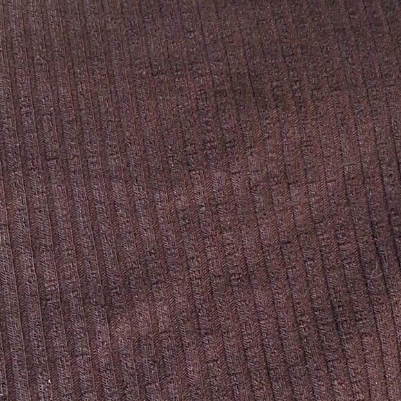 Y2K Dark Brown Ribbed Bolero Shrug Sweater Longsleeve Mock Neck Layering Piece - Picture 7 of 8